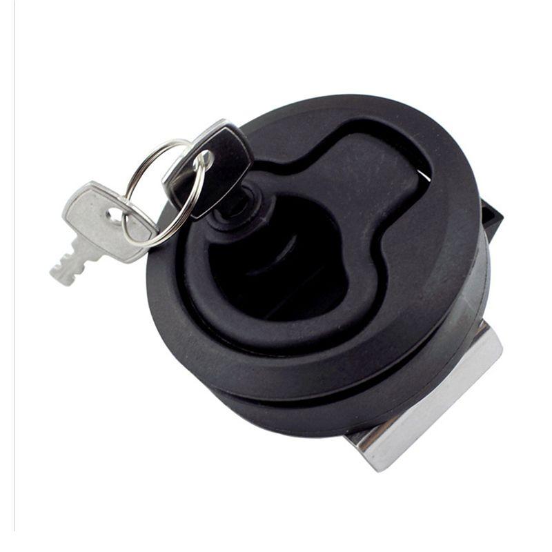 1 Piece Rv Toilet Door Lock Marine Deck Lock Floor Snap Lock With Key Round Lock