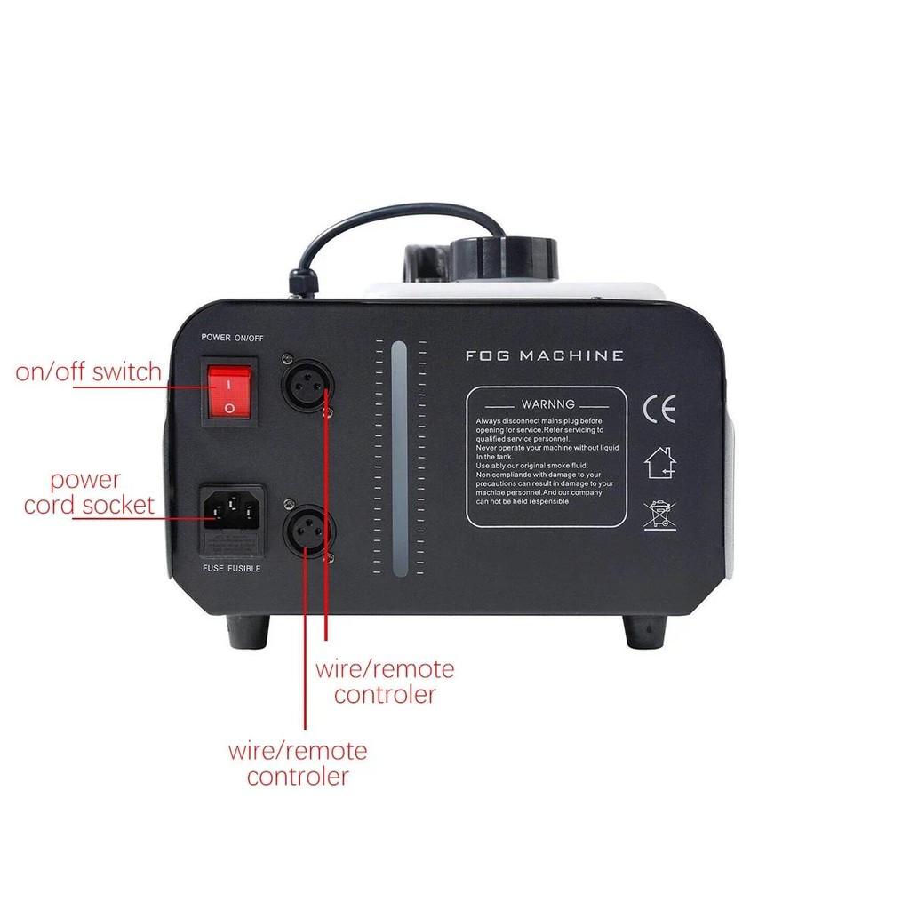 1500W Remote Control Fog Ejector DJ Party Wedding Stage Lighting Effect Spray Equipment LED Smoke Machine