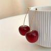 Fashion Cute Cherry Drop Earrings 1Pair Sweet Fruit Earring Versatile Matching Jewelry for Women Daily Party Outfit