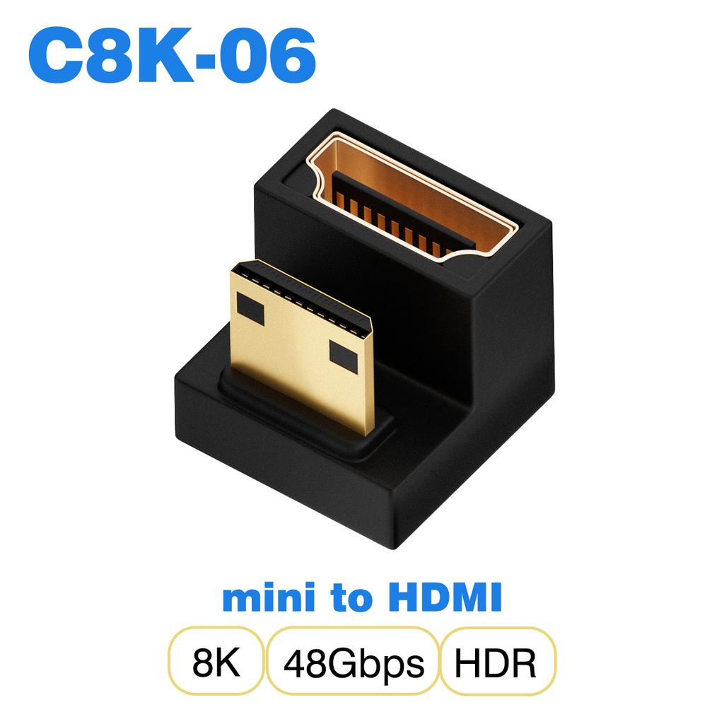 UGOURD HDMI2.1 Cable Adapter mini micro hdmi to HDMI 2.1 Converter 48Gpbs 8K60HZ 4K120HZ for HDTV Projector PS4 PS5 Laptop PC 4