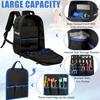 Heavy Duty Tool Backpack With Removable Tool Panel, Large Capacity Electrician Repair Storage Bag For Construction Technician