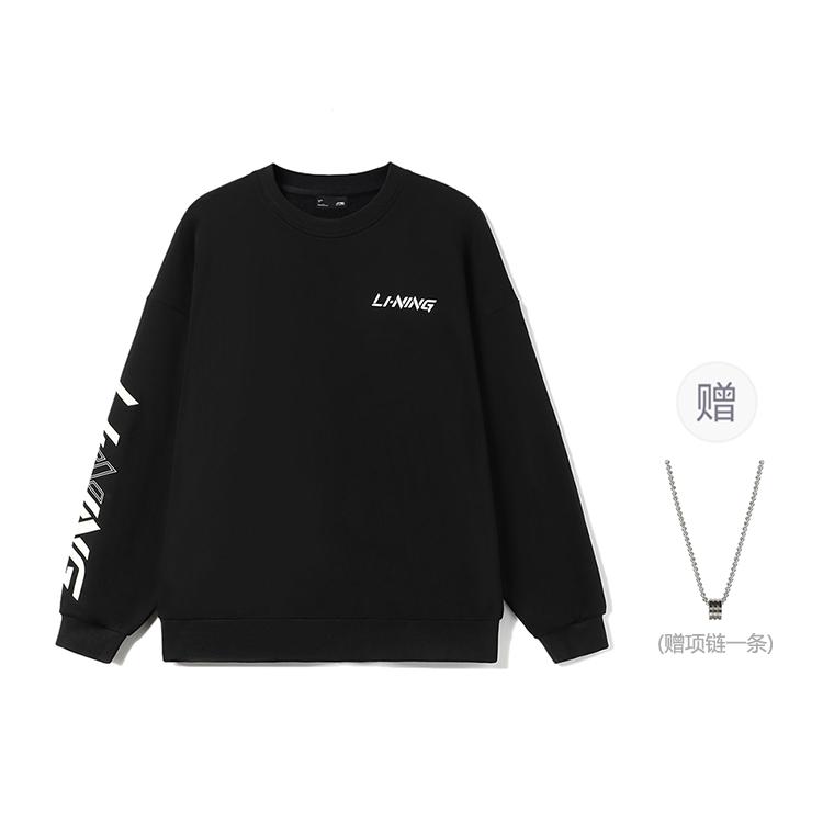 Li Ning Sports Life Collection Sweatshirt Unisex Black AWDT607-1
