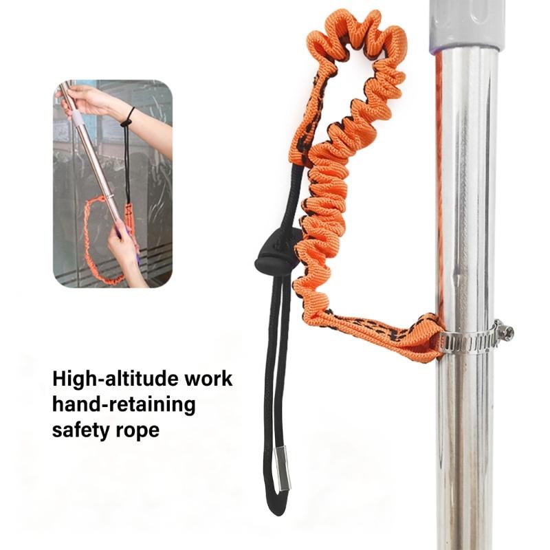 Thicken Tool Lanyard Rope with Fixed Hose Clamps Working Anti-Falling Safety Rope Tool Tethers Lanyard Easy to Use
