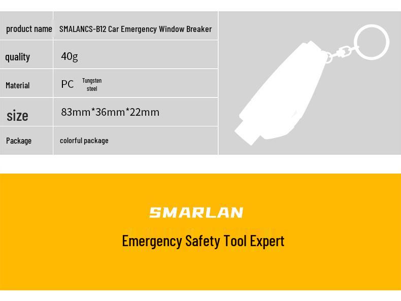 Tungsten Steel Multifunctional Keychain Safety Hammer: Lifesaving Escape Tool & Window Breaker for Sedans, Trucks, Firefighters.