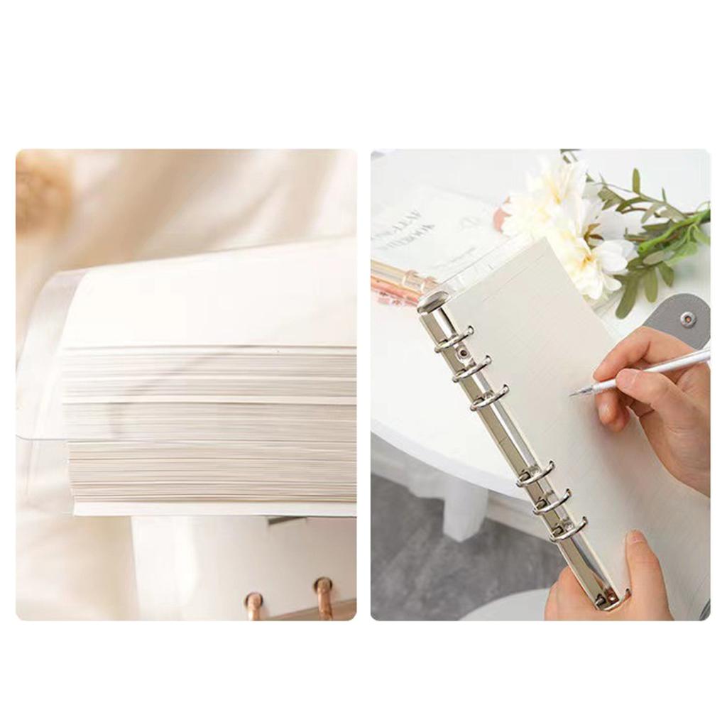 Zápisník Planner Jednoduchý styl Snadno přenosný Průhledná kniha deníku Poznámkový blok s volnými listy pro studenty