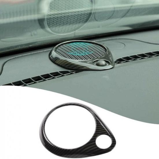 For 2011-2024 Dodge Durango ABS Carbon Dashboard Central Speaker Ring Cover Trim