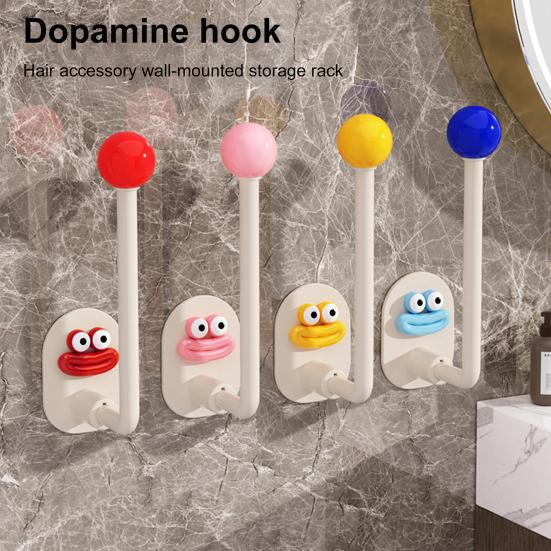 4 Pièces Crochets Muraux Auto-Adhésifs Forte Portance Forme Créative Facile à Installer Sans Perçage Montage Mural Porte-Clés Porte-Serviettes pour Vêtements