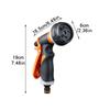 8 Pattern Garden Water Gun Hose Nozzle Mutifunctional Household Car Washing Yard Water Sprayer Pipe Tube Nozzle Sprinkle Tools