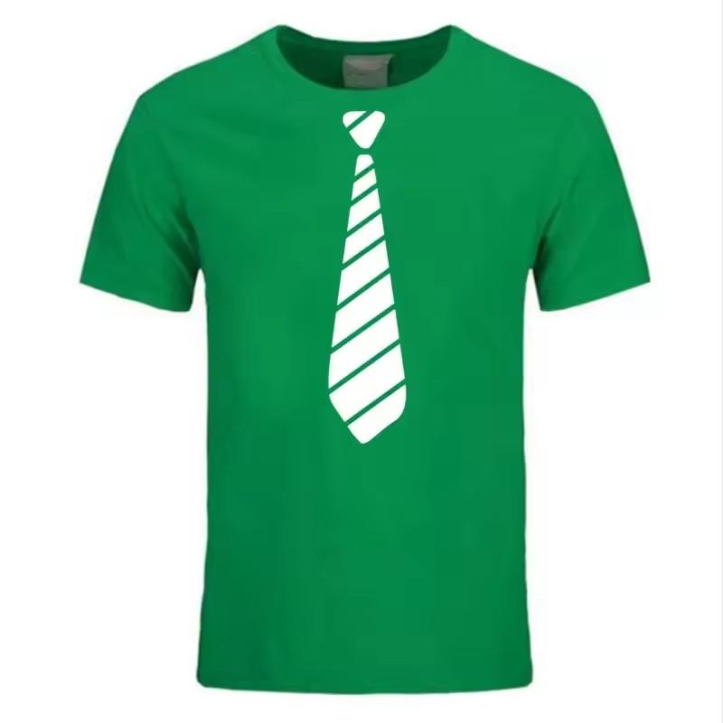 Summer Fun Tie Design Men's T-Shirt Novelty Fashion Hip Hop Short Sleeve Casual Comfortable 3D Printing Handsome Clothing