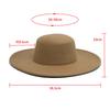 Solid-Color Vintage Wide-Brimmed Flat-Top Top Hat, Fashionable Jazz Wool Hat, Fall/Winter Felt Hat