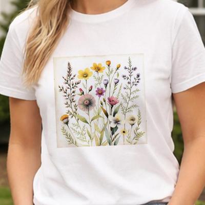 Wildflower Shirt Women | Vintage Botanical T-Shirt | Floral Aesthetic Tee | Cottagecore Flower Shirt | Nature Lover Gift, Floral Graphic Tee