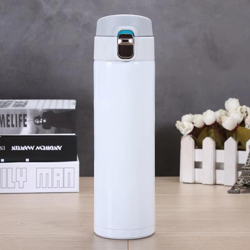 500ML Capacity Vacuum Flask Bouncing Cover Thermo Cup Drinkware Coffee Mug Milk Container