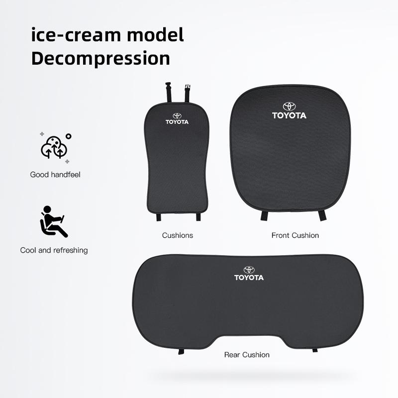 Car Seat Cover Ice silk Cushion Protector Pads For Toyota Corolla Yaris Aygo Prius CHR Camry Auris Avensis Land Cruiser Keyring