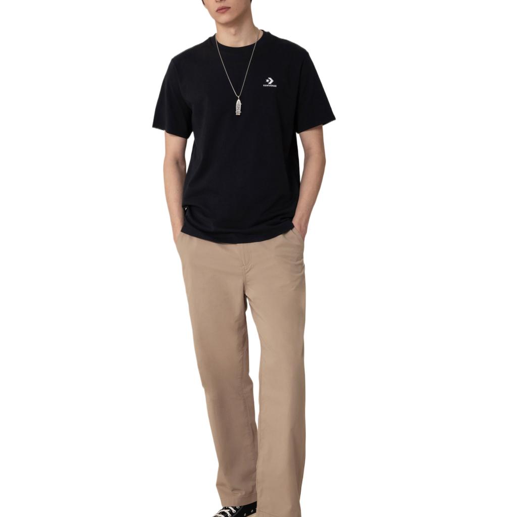 Converse T Shirts Men's Black Crew Neck Moderate Straight Fit MCH688-023
