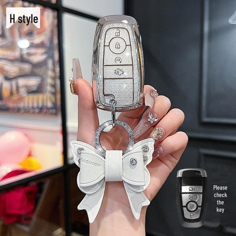 Luxury Key Cover for Ford Mondeo, Edge, Explorer, and Escort Models.