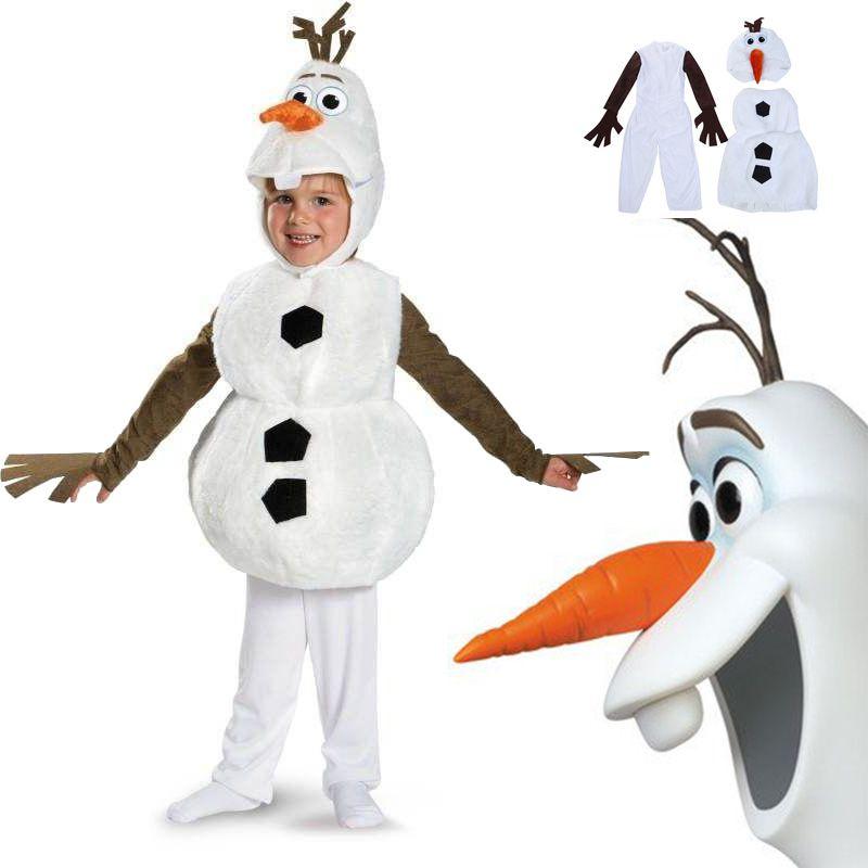 Bezauberndes Frozen Schneemann Olaf Cosplay Kostüm für Kinder Halloween Verkleidung