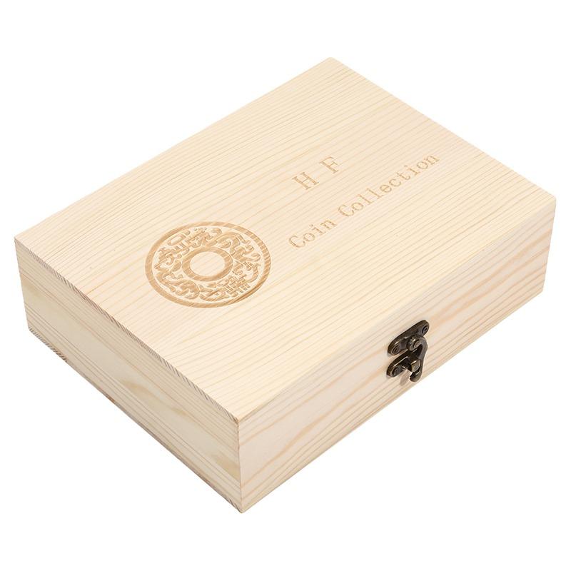 Münzaufbewahrungsbox mit Anpassungspad Verstellbare Holz-Gedenkmünz-Sammlerkassette Halter Kapseln 30 STÜCK Mit Box