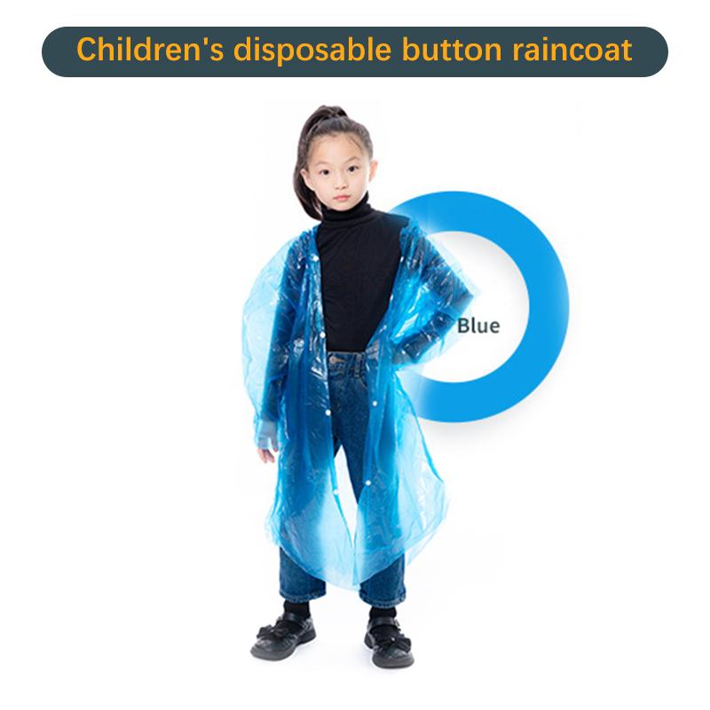 Child Disposable Raincoat Outdoor Hiking Rafting Mountaineering Water Projects With Disposable Rain Poncho