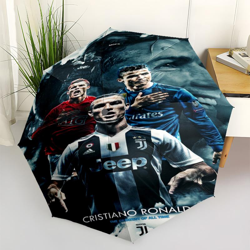 Cr7: Legacy Motion Portable Automatic Umbrella Compact 8-Rib Lightweight Sturdy Construction All-Season Travel Fashion Lovers Birthday/Christmas Gift