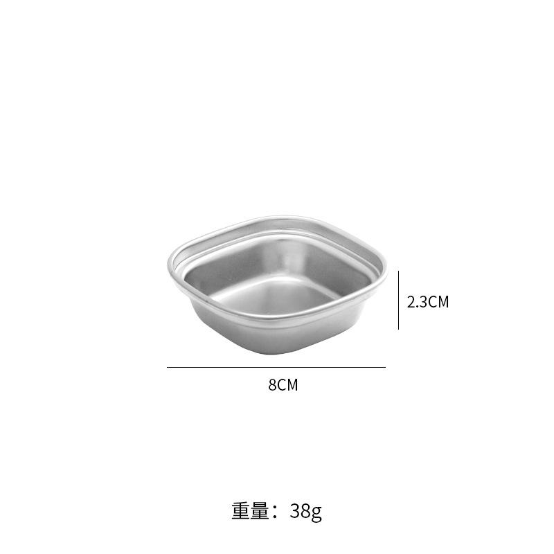 304 Stainless Steel Condiment Saucer Barbecue Restaurant Western Restaurant Salad Small Bowl Sauce Cup Fries Ketchup Saucer