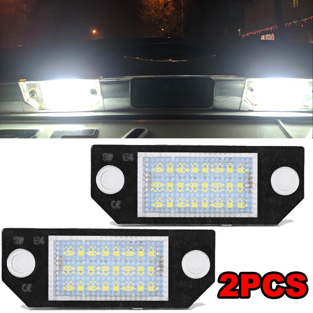 For Ford Focus 2 ST 225 C Max 2003 2004 2005 2006 2007 2008 2MK2 2PCS Car LED Number License Plate Light Lamps Lighting Upgrade