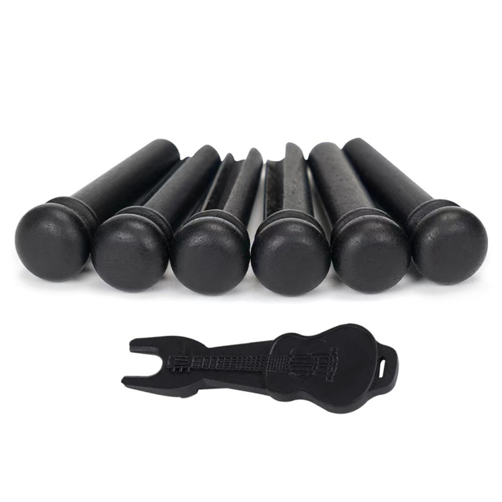 

Acoustic Guitar Bridge Pins Pegs with Puller String Nail Remover Extractor Tool Slotted Wood Endpin Guitar Accessories C