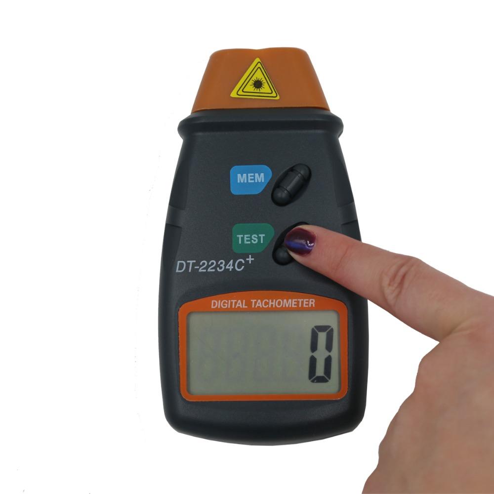 DT-2234C+ Dijital Lazer Takometre Hassasiyet Fotoelektrik Takometre Temassız 2,5-99.999 RPM Test Cihazı RPM Tak Hız Göstergesi