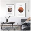 Solar System Picture Planet Earth Moon Mars Poster Astronomy Space Wall Art Canvas Print Painting Nordic Kids Room Decoration