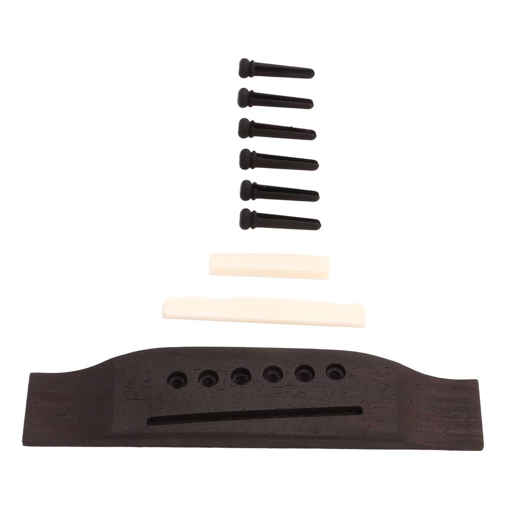 Guitar Bridge Nut Saddle Pins 6 String Acoustic Guitar Bone Nut Saddle Wood Bridge Pins Set