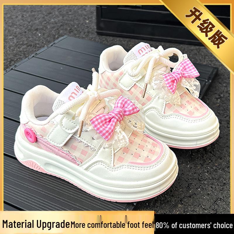 2025 Autumn Girls' Princess Sneakers - Soft Sole White Sports Shoes