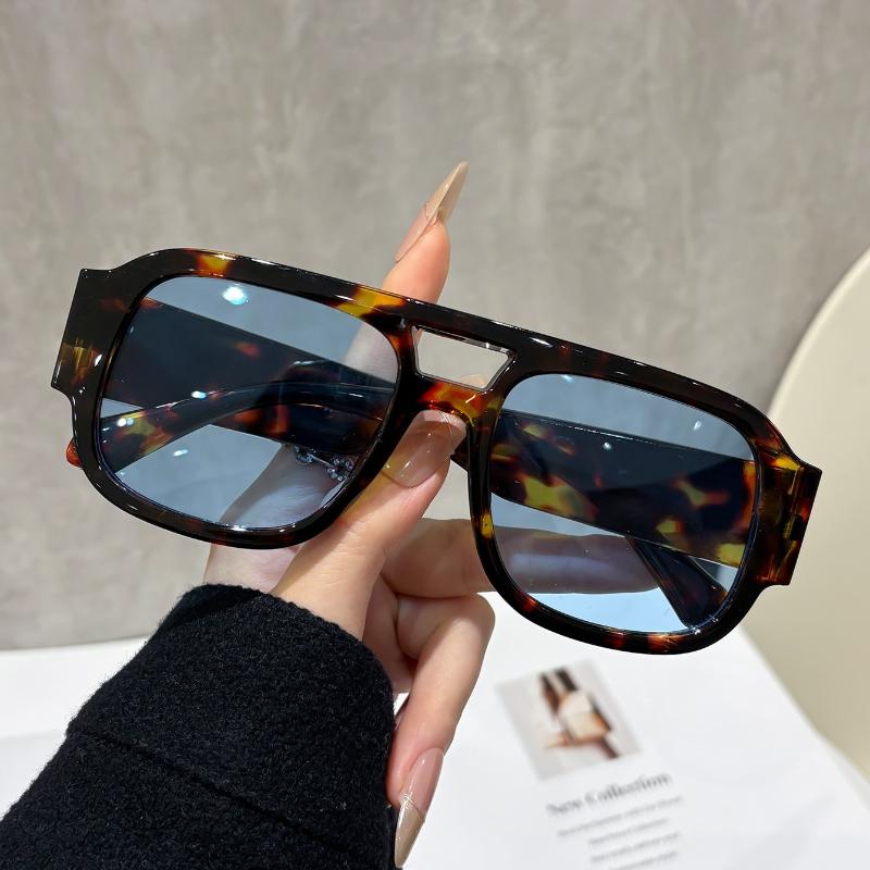Women's Double Bridge Aviator Sunglasses New Fashion Men UV Protection Vintage Pilot Sun Glasses High-End Unisex Shades Outdoor