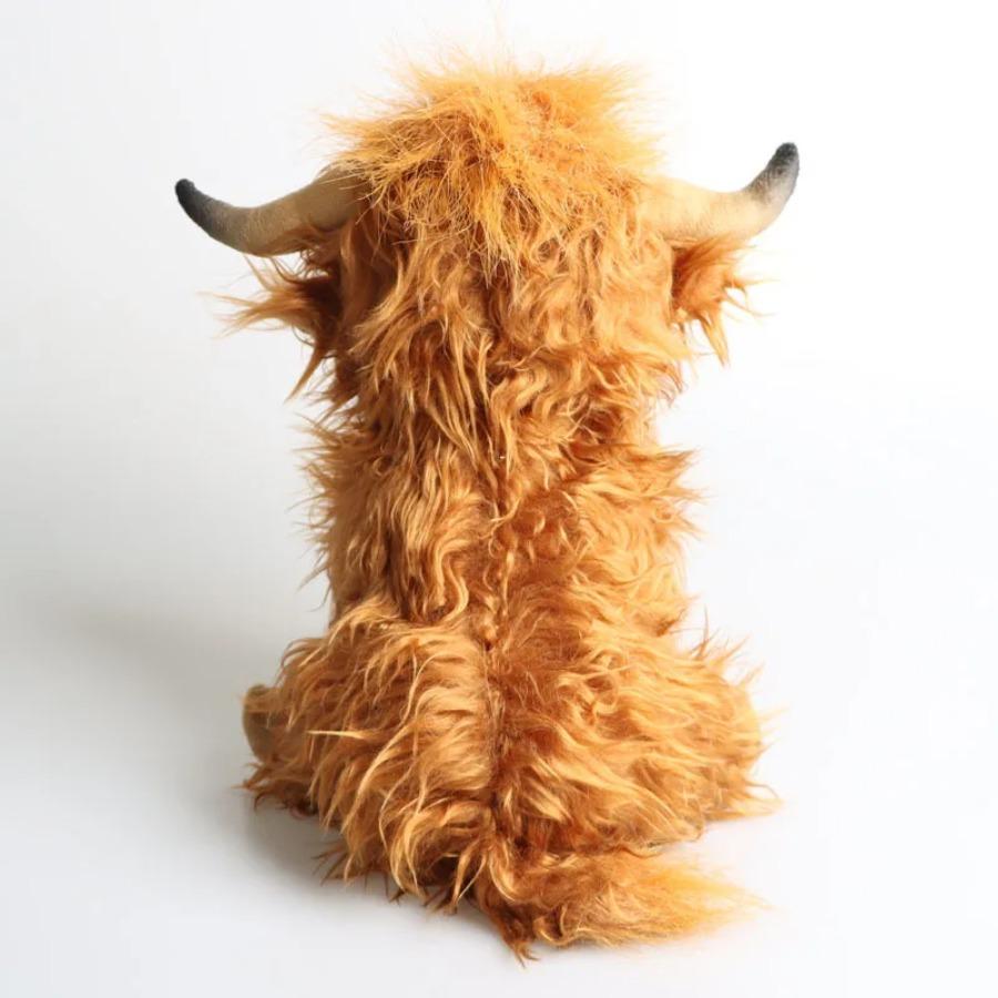 Simulation Highland Cow Animal Plush Doll Gentle Stuffed Highland Cow Cattlle Plush Toy Plushie Present designed for Children Boys Girls