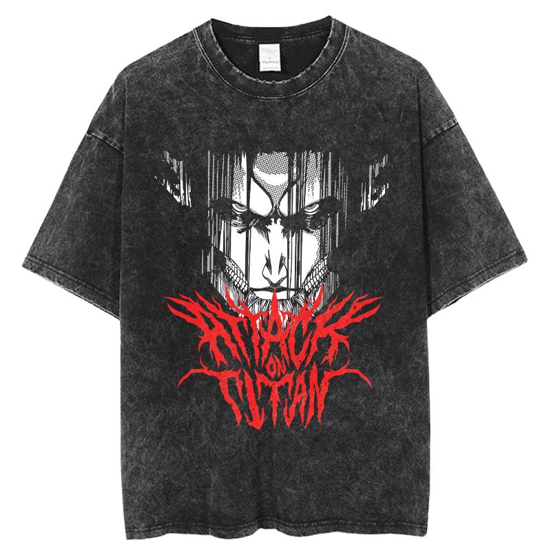 Harajuku Anime Attack On Titan Levi Ackerman Print T-skjorte Menn Kvinner Komfortable T-skjorter Casual Løs T-skjorte Mann Bomulls-t-skjorte