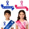 Happy Birthday Sash and Badge for Party Decoration and Costume