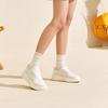 Anta Gel Elastic Comfortable Soft Sole Trendy Breathable Height Increasing Low Top Sneakers Women Sneakers White Beige 922528003-4