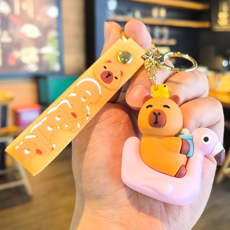 15th Generation Cute Cartoon Capybara Keychain Doll Machine Cute Piggy Christmas Gift Small Present Personalized Gifts Fashion
