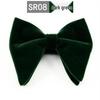 Men's Large Double Layer Velvet Bow Tie - Solid Color Fashion Statement