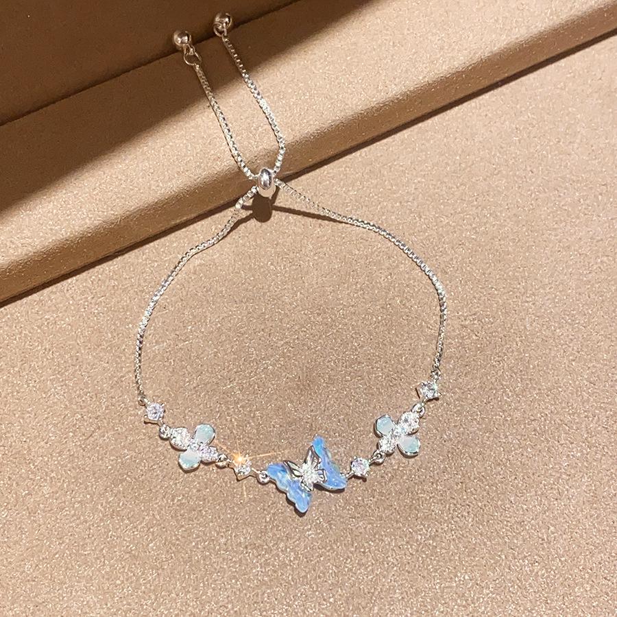Butterfly Shadow Bowknot Beaded Bracelet - Light Luxury, High-End Sense, Elegant Women's Jewelry