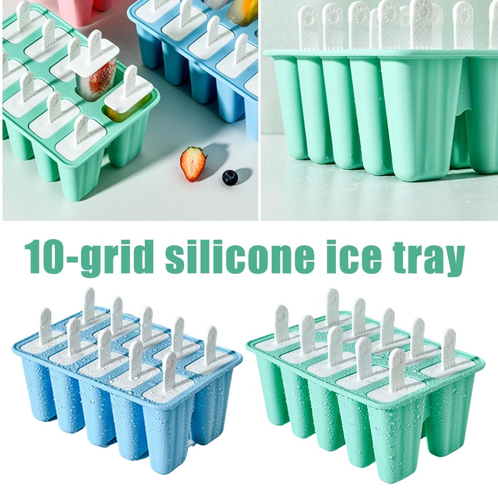 Popsicle Molds 10 Pieces Popsicle Molds Silicone DIY Ice Cream Tools Reusable Ice Pop Maker Easy Release Mold