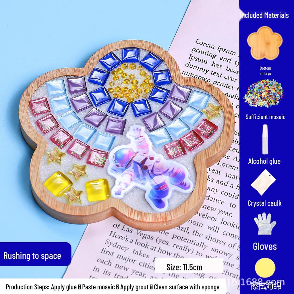 DIY Mosaic Coaster Craft Kit for Kids - Patchwork Creative Art