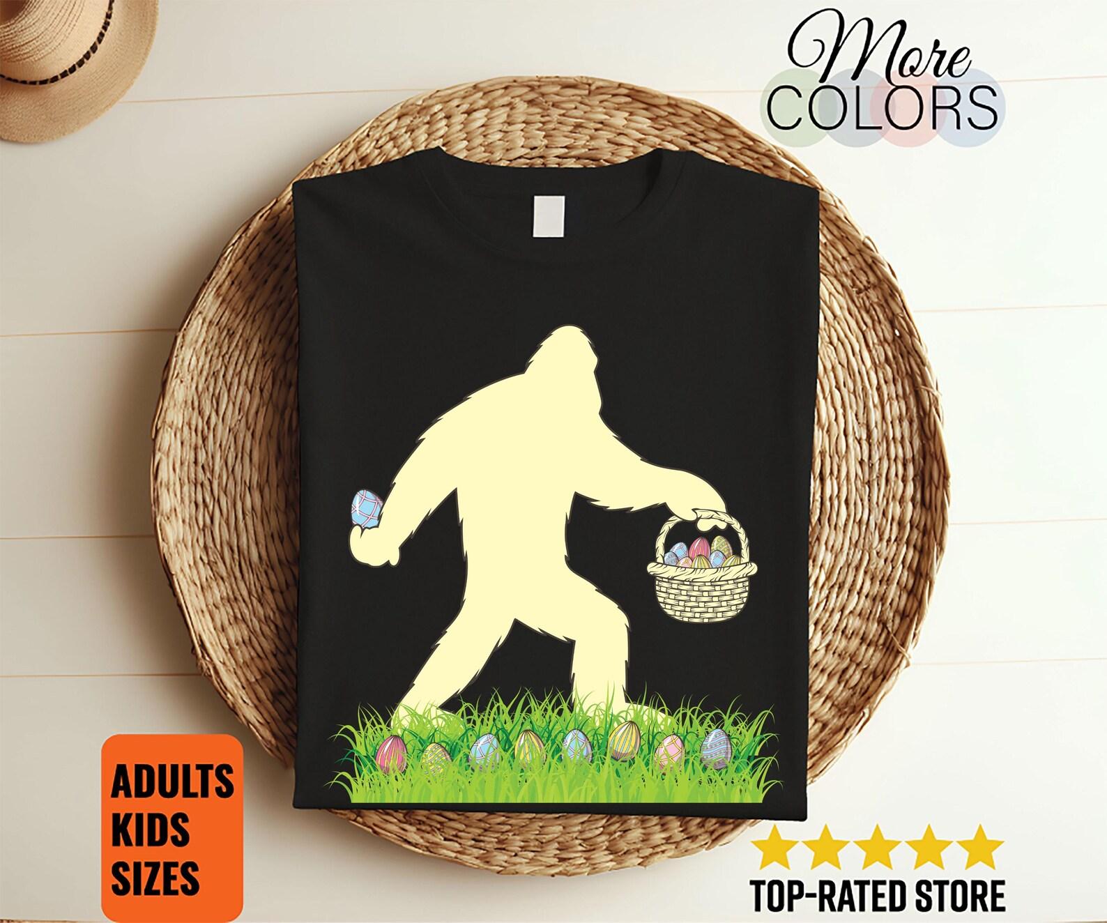 Funny Easter Bigfoot Basket Eggs T-Shirt, Easter Bunny, Kids Easter,  Easter, Cute Easter Tee, Funny Easter Shirt, Easter Gift, 120