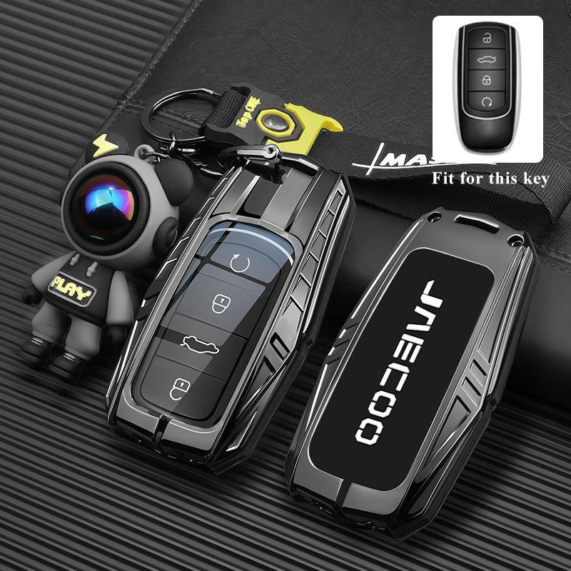 Zinc Alloy Car Key Case for Chery Jaecoo J7 7 PHEV 2025 J8 8 2026 Keychain Remote Cover Shell Housing Holder Fob Accessories