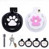 Men Short CB Lock Penis Cage Cock Lock Resin Chastity Lock Sounding Sex Toy Femdom