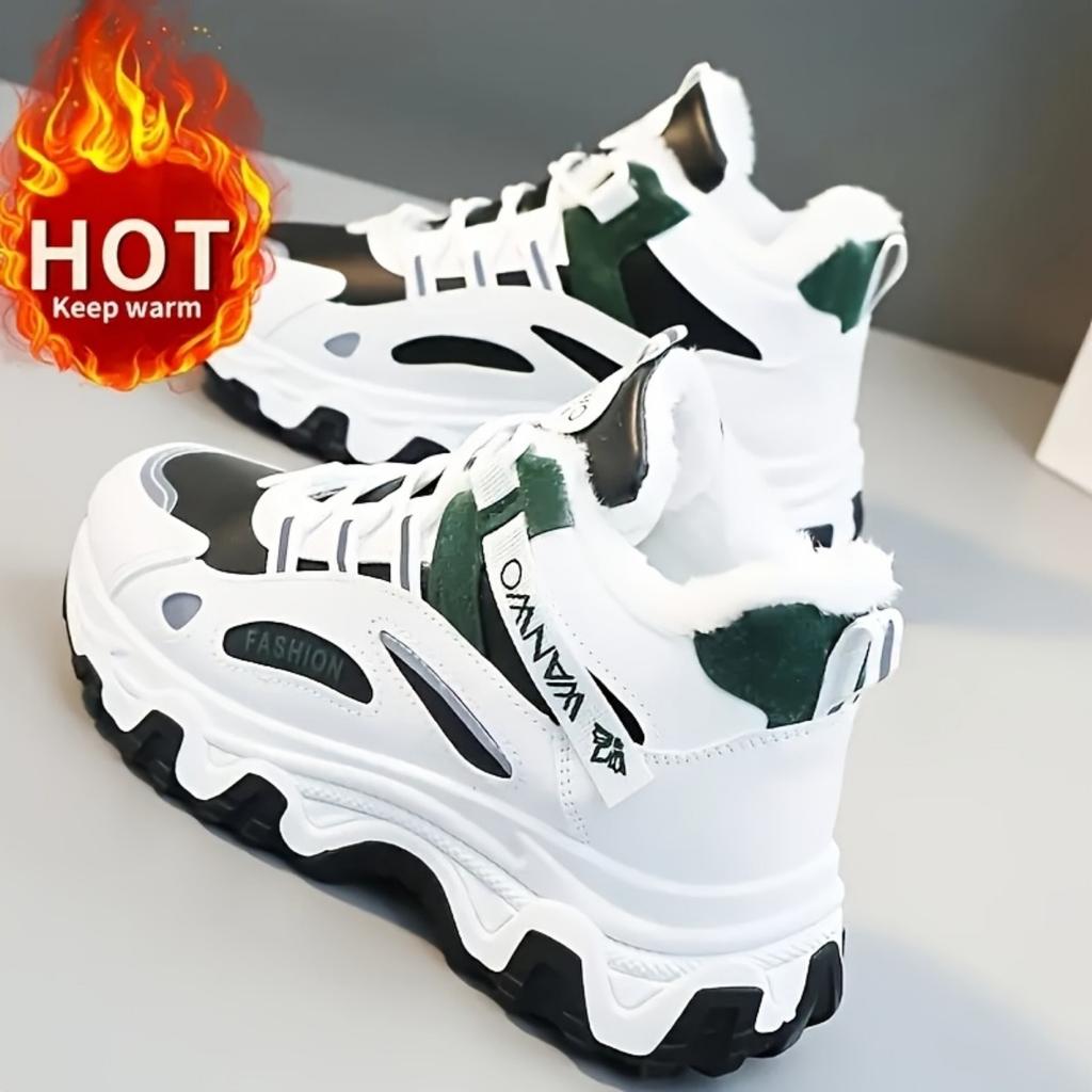 Thick and Height Increasing Women's Snow Boots for Autumn and Winter, Warm and Short Boots, Fashionable and Versatile Casual Sports Shoes