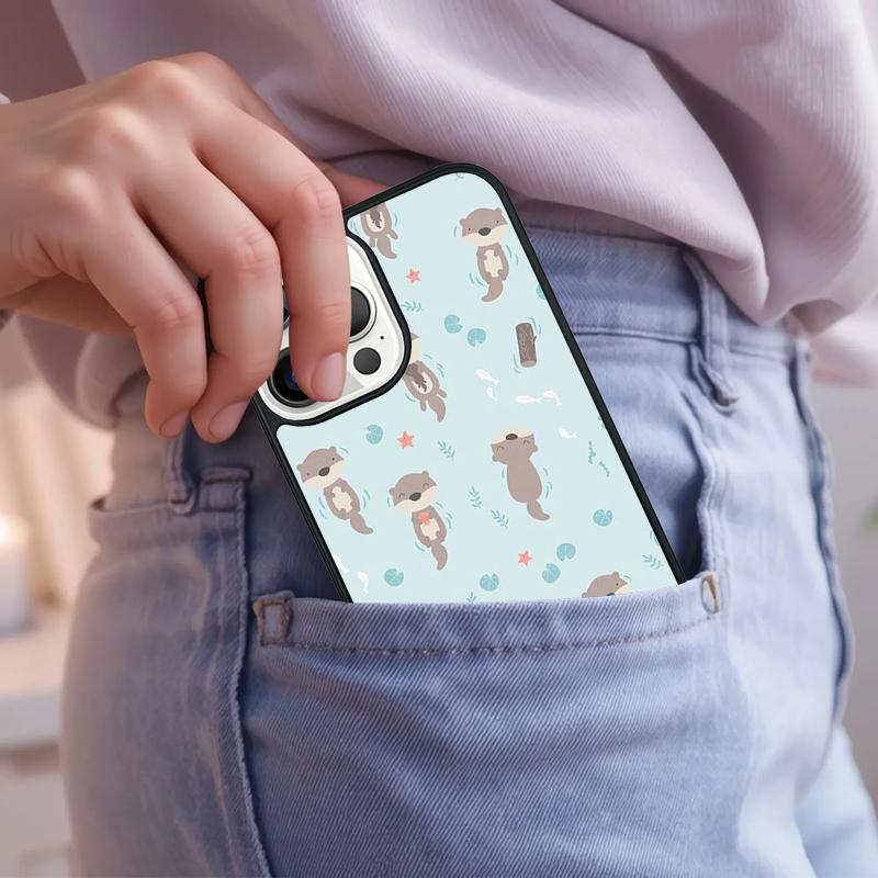 Sea Otter Animal Phone Case For iPhone 17 Air 15 16e 14 13 Pro Max Coque 12 11 Pro Max PLUS cover