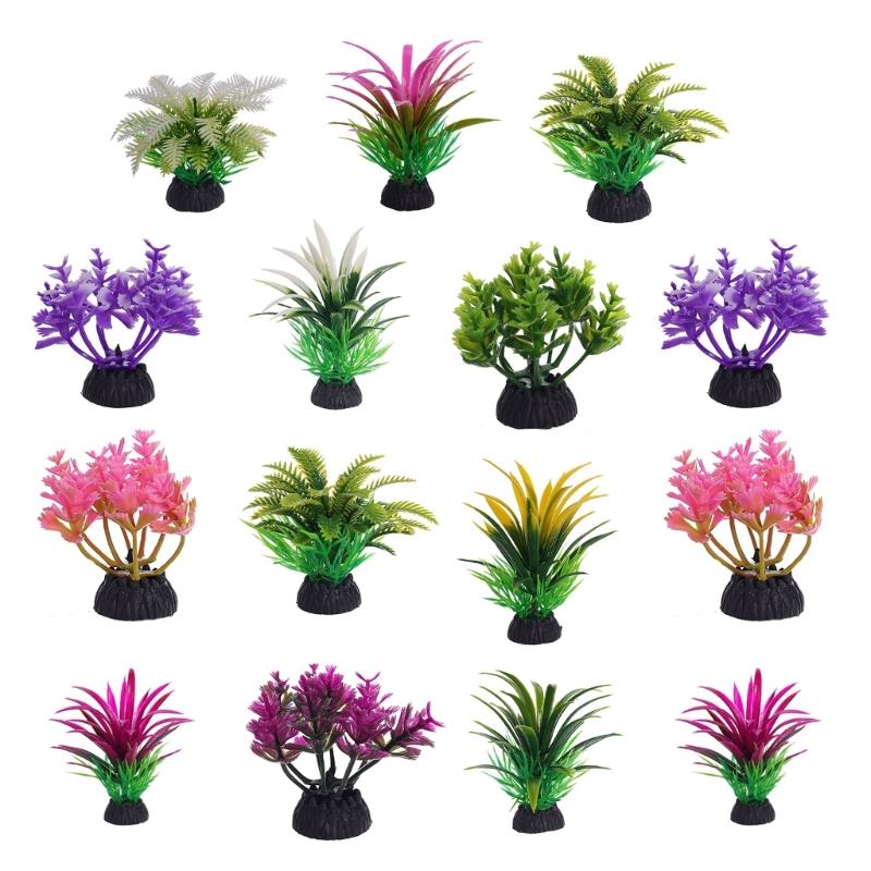 Artificial Aquarium Plant for Fishtanks, Greenery Decorative Figurine for Aquascaping and Layered Aquarium Layouts
