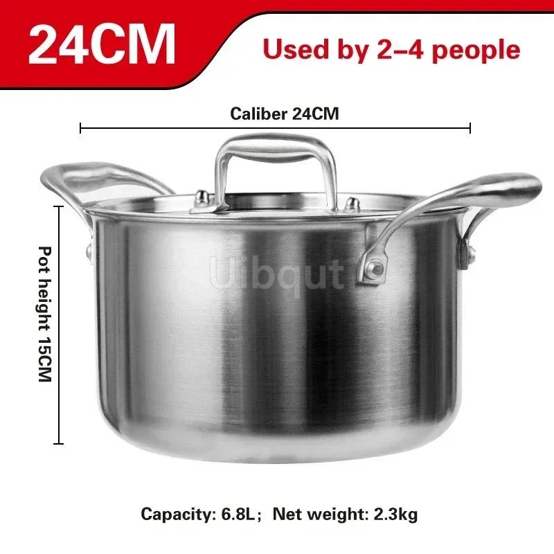 Steamer Three layer thickened household boiling pot Non stick Stew pot Gas Induction cooker 316 stainless steel soup pots