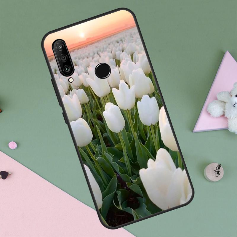 Tulip Flower For Huawei P30 P40 Lite P60 Pro Nova 7i 8i 11i 12i 12s 10 9 SE Y90 Y60 Y70 Y72 Y61 Y91 Case