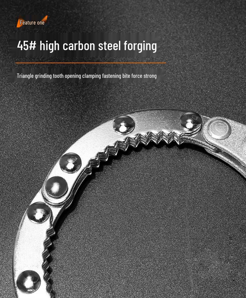 Regulowany antypoślizgowy klucz do filtrów oleju z trzema szczękami do wkładów oczyszczaczy wody