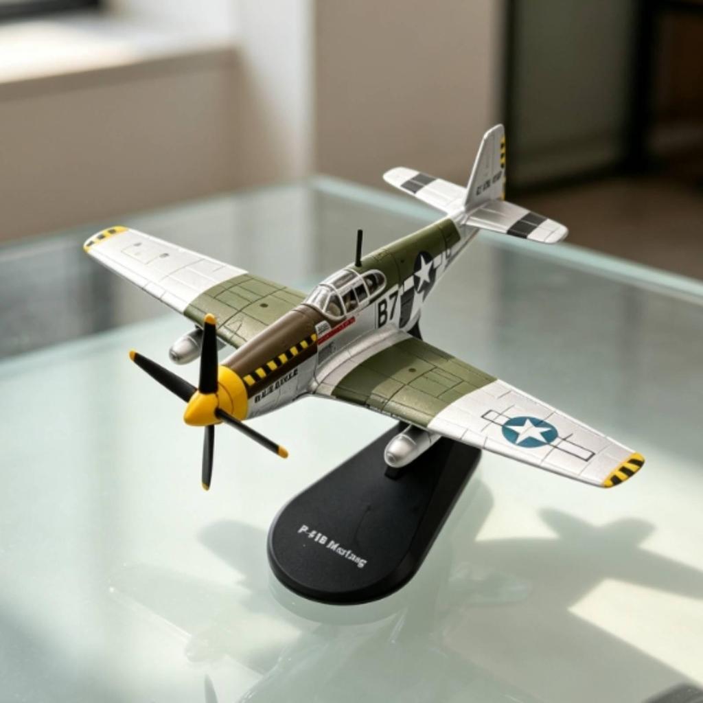 P-51B Aviation Legend Model Alloy with Display Stand